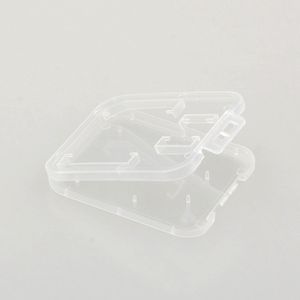 Verpakking Kleine Transparante Plastic Bescherm Standaard Houder Storage Case Box voor SD TF MMC SIM-geheugenkaart