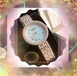 Petit cadran à deux broches Quartz batterie montre femmes en acier inoxydable ceinture Bracelet Ultra mince populaire numéro numérique plein diamants anneau Bracelet montres montre de luxe