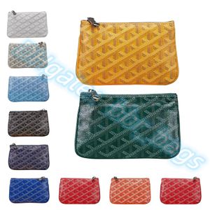 carteras pequeñas monedero para llaves muñequeras Mujer Pochette Gy Senats Mini Monedero monederos bolso tarjetero Mujer para hombre Diseñador con caja tarjetero de lujo Cremallera de cuero