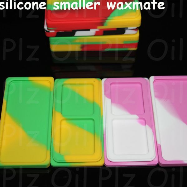 boîtes en gros contenants de cire antiadhésifs 6 en 1 titane ongles silicone petites cires mate pad fit tubes de verre