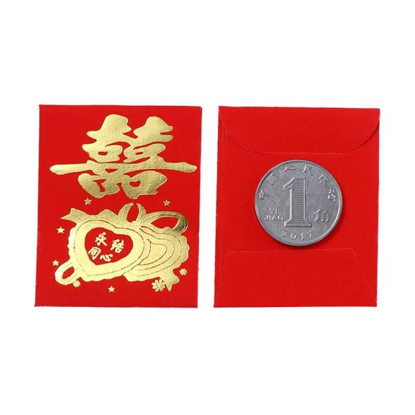 Petit mariage chanceux argent chinois exquis Nouvel An enveloppe rouge festival de printemps Blessing poches mini poches de monnaie