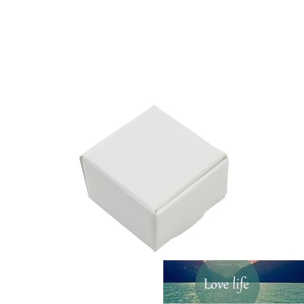 Petite boîte d'emballage en papier Kraft blanc pour bijoux bricolage savon cuisson boulangerie gâteaux biscuits bonbons boîtes de rangement