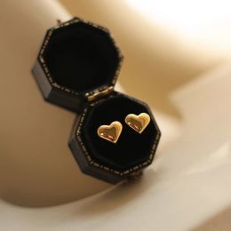 SmallCuteHeart 14k geel gouden oorknopjes voor vrouwen anti-allergische gouden sieraden accessoires meisje cadeau