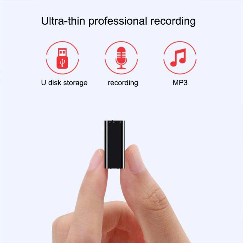 La più piccola Mini USB Pen ad attivazione vocale Dittafono digitale da 16/32 GB Audio Voice HD Riduzione del rumore Registratore Lettore MP3 Registrazione WAV