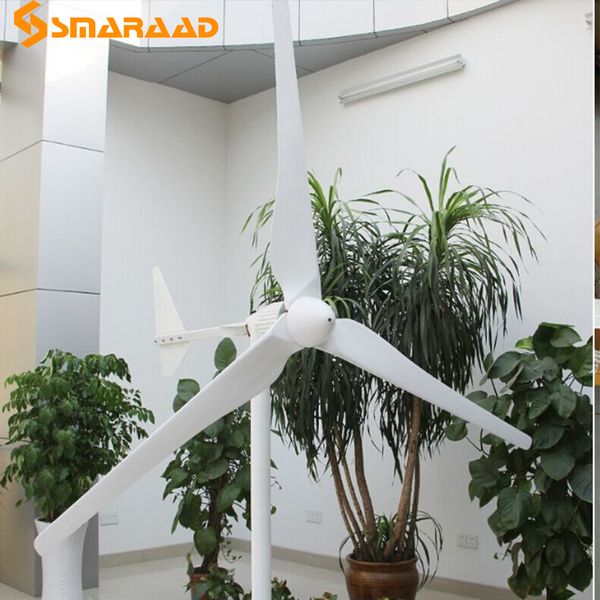 Smaraad 1.4m 1.5m 1.95m brote de fibra de vidrio reforzado blanco y cubo de rueda para bricolaje 2kw 8kw eje horizontal turbinas eólicas o turbas de viento