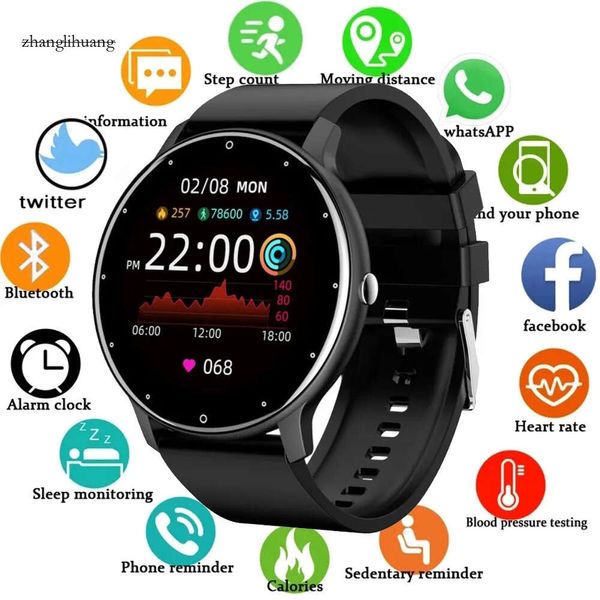 Smart 2022 New Watch Men and Women Sporte Hypertension Sleep Sleeping Survering Fiess Tracker Waterproof Watches for iOS Android es roid