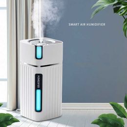 Diffuseur d'arôme de brume fraîche ultrasonique d'humidificateur d'air intelligent avec la lumière LED de couleur pour le brumisateur de fabricant d'umidificador de voiture de bureau 210724