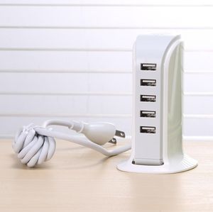 Tour d'alimentation intelligente pour téléphone Android, chargeur USB 4A à 5 ports, chargeurs rapides multi-Usb, puissances de voyage