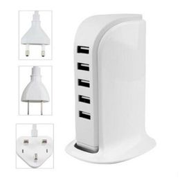 Smart Android phone Power Tower 6A 5 puertos USB cargadores multi usb travel power para Samsung s7 s8 tablet PC