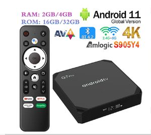 Smart ATV G7 PRO Android 11 TV BOX Amlogic S905Y4 2GB 16GB / 4GB 32GB BT AVI 2.4G/5G Wifi 100M 4K HDR lecteur multimédia décodeur