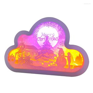 Modules d'automatisation intelligente 3D Cloud Lamp Light Light for Adults Baby Birthday Party Decorations Holiday's Room Decorative Graving