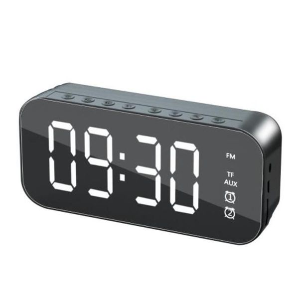 Módulos de automatización inteligente Pantalla de espejo Reloj despertador Mesa de reloj Inalámbrico digital Compatible con Bluetooth 5.0 MP3 Altavoz HiFi TF FM Manos libres Ca