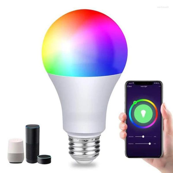 Módulos de automatización inteligente Tuya bombilla 2,4 Ghz WiFi luz LED con Control de voz 9W E26 RGB iluminación doméstica regulable 850LM