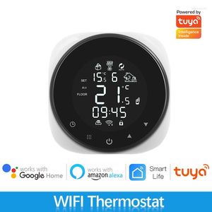 Modules d'automatisation intelligents Tuya Wifi, système de chauffage par le sol à eau circulaire, Thermostat de chaudière rond Programmable numérique Intelligent