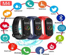 Smart Band Fitness Trcker M4 Sport Bracelet Pidomètre de la fréquence cardiaque Bluetooth WirStband imperméable Smartband3810299