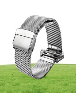Bandes intelligentes Milan Mesh Belt 316 Bracelet de bracelet en acier inoxydable Bracelet Sport Band pour Watch Series 3842mm Universal Model SIL4396742