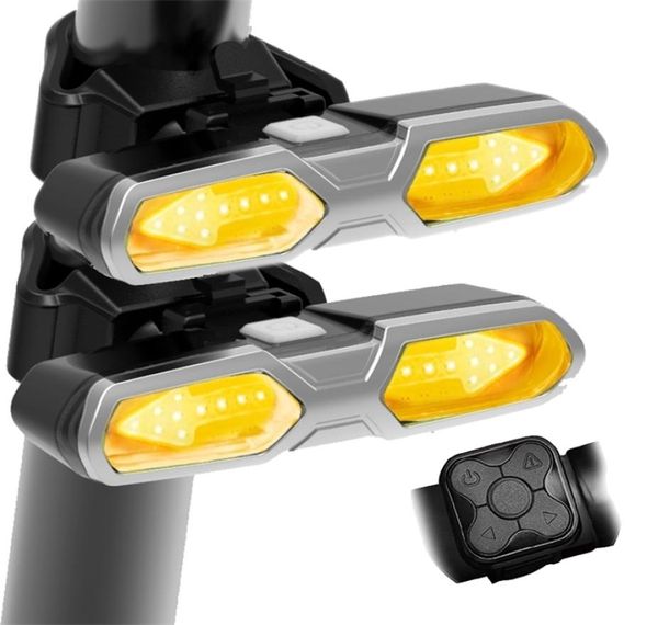 Juego de luces inteligentes para bicicleta, lámpara de bicicleta recargable por USB, delantera y trasera, linterna para ciclismo, accesorios de MTB, casco trasero Led 2202154419711