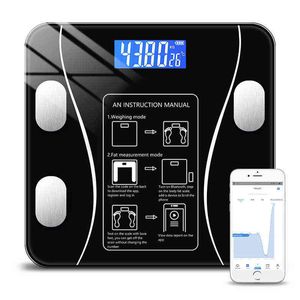 Smart Body Fat Scale Connection Bluetooth Elektronische Gewichtschaal Body Samenstelling Analyzer Bascula Digitale Badkamer Vloerschaal H1229 H12