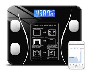 Smart Body Fat Escala Conexión Bluetooth Electrónico Escala de peso Analizador de composición del cuerpo BASCULA Escala de piso de baño digital H8348893