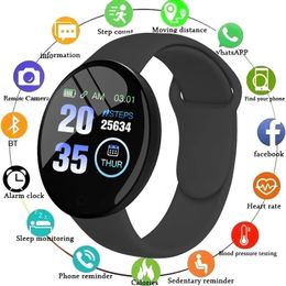 Smart Bracelet 2024 Real Step Count Fashion Alarm Clock Bekijk Bluetooth Music Fitness Tracker Sports Smartwatch Android D18