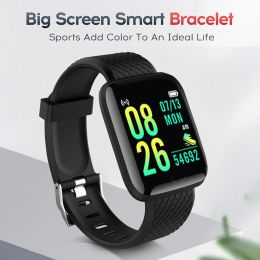 Smart Bracelet Men 116Plus Presión arterial impermeable Smartwatch Smart Women Monitor de frecuencia cardíaca Rastreador de fitness Sport para Android IOS