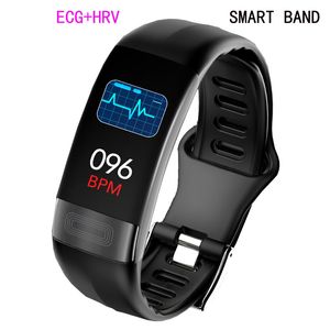 Bracelet intelligent P11 Sport Smart Watch Men Femmes Smartwatch ECG Bluetooth Wristband Care Sate Trache Monitor d'appel