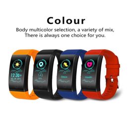 Bracelet intelligent QW18 Fitness Tracker Wristban Smartwatch avec tension artérielle de fréquence cardiaque IP68 Affiche imperméable pour iPhone Andro3099236