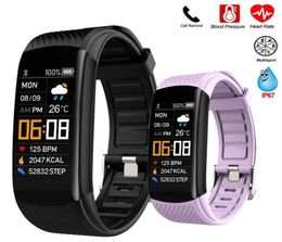 Bracelet intelligent montre le moniteur de pression artérielle Braceuse de tracker de fitness Smart Watch Heart Monitor Smart Watch Men Women 282M5937561