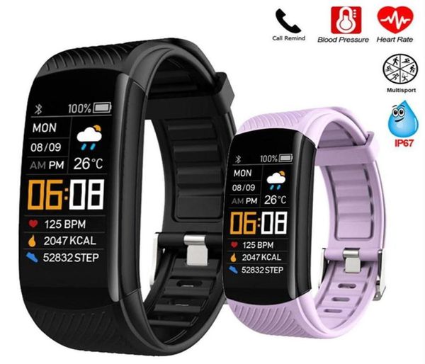 Reloj de pulsera inteligente Monitor de presión arterial rastreador de ejercicios pulsera reloj inteligente Monitor de ritmo cardíaco reloj de banda inteligente hombres mujeres 282m5937561