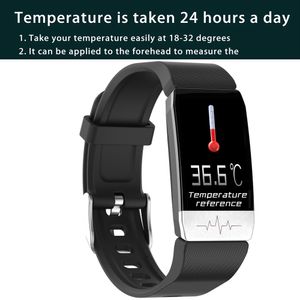 Smart bracelet watch Wristband Body Temperature Blood Pressure Heart Rate Monitor for Android iOS Fitness tracker sleep monitor