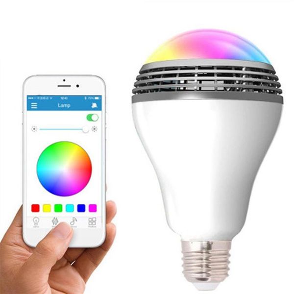 Smart Bulb Wireless Bluetooth Music Audio Enclalées Bulbes 12W E27 LED RVB Light Color Changer via App Control238K