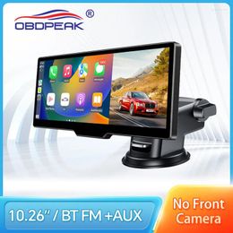 Miroir vidéo de voiture intelligent, 10.26 pouces, Carplay, Android, lecteur automatique, Navigation GPS, caméra de recul 2.5K, moniteur FM