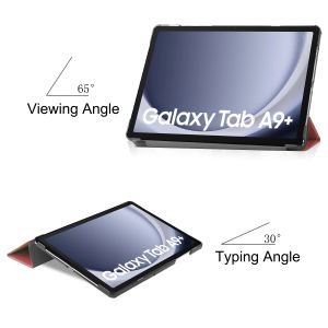 Étui intelligent pour Samsung Galaxy Tab A9 + A9Plus 2023 (11 pouces) Étui de protection ultra mince avec support de couverture en cuir vedette automatique / sommeil