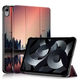 Smart Cases voor iPad 10e generatie 10.9 "voor iPad Air 5 4 inch lederen TPU -hoes wake slaapfunctie tablet pc