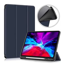 Smart Cases pour Ipad Pro 12,9 pouces en cuir TPU Cover Wake Sleep Function Tablet With Pen Slot