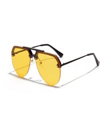 Smart Casual 2019 Nouvelles lunettes de soleil designer pour hommes et femmes Fashion à demi-cadre Unisexe Sun Glasses Vintage Semi Rimless Eyewear2697669