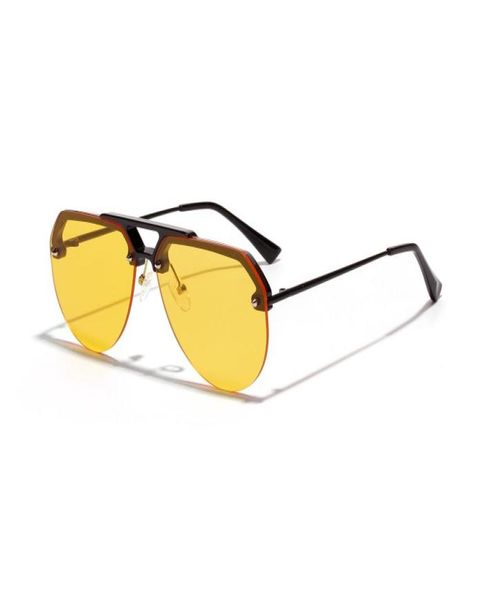 Smart Casual 2019 Nouvelles lunettes de soleil de créateur pour hommes et femmes Demi-monture Mode Lunettes de soleil unisexes Vintage Lunettes sans monture3666986