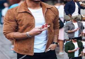 Smart Casual Men Winter Warm Suede Jacket Metwear Couleur continue Couleur solide à manches longues Claises de mode à manches longues 1082746