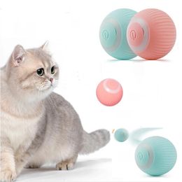 Smart Cat Toys Automático Rolling Teaser Ball Interior Interactivo Cat Training Toys Silent Electric Balls Accesorios para mascotas 240226