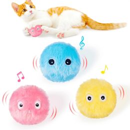 Smart Cat Toys Interactive Ball Catnip Training Toy Pet Play Squeaky Supplies Products For Cats Kitten Kitty Y240410