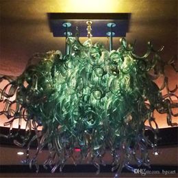 Smart Plafond Crystal Kroonluchters Lampen Mooie Gekleurde Blown Lighting Hotel Residentiële hanglamp Simple Design Art Glass Chandelier