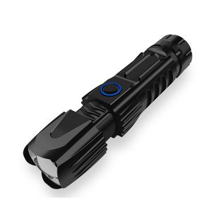 Puce intelligente étanche XHP50 haute puissance rechargeable lampe de poche LED lanterne tactique lumière 26650 lampe de chasse de camping 207 W2