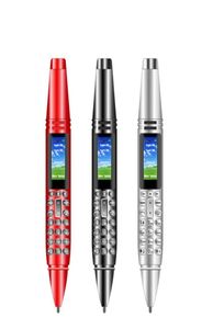 Appareils intelligents mini téléphone mobile 096quot Écran stylos en forme de téléphone portable 2G Double carte SIM GSM Mobiles Téléphone Bluetooth Flash6257221