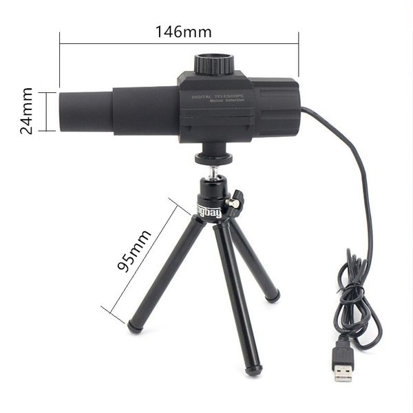 Freeshipping Smart Digital USB Telescope Monocular Ajustable Cámara escalable ZOOM 70X HD 2.0MP Monitor para fotografiar Grabación de video