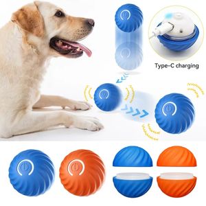 Pelota de juguete para perro inteligente, pelota rodante que rebota en movimiento automático para perros y gatos pequeños y medianos, pelota de goma recargable por USB, nuevo