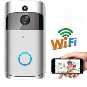 Sonnette de porte intelligente sans fil RF 2.4G, caméra visuelle WiFi, alarme antivol pour téléphone, timbre de sécurité à domicile