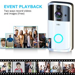 Slimme deurbel draadloze belringcamera Video Deur Telefoongesprek Intercom System Appartement Oog wifi M7