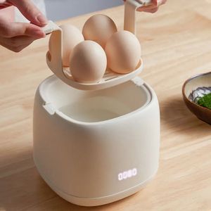 Smart Eierkoker 300W Elektrische Boiler Ontbijt Machine Vla Stomen AutoOff Generieke Omelet Kookgerei 240307