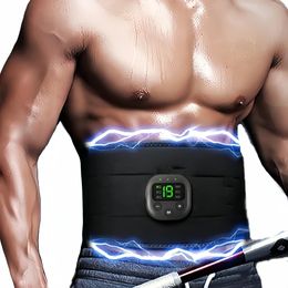 Smart Electric EMS Muscle Stimulant l'autocollant abdominal Autocollant Fitness Forme de massage ceinture graphène ceinture 240426