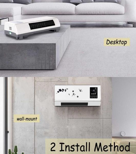 Radiateurs électriques intelligents 2000 W chauffage et refroidissement climatiseur de bureau mural écran tactile chauffage sèche-linge avec Remo4830893